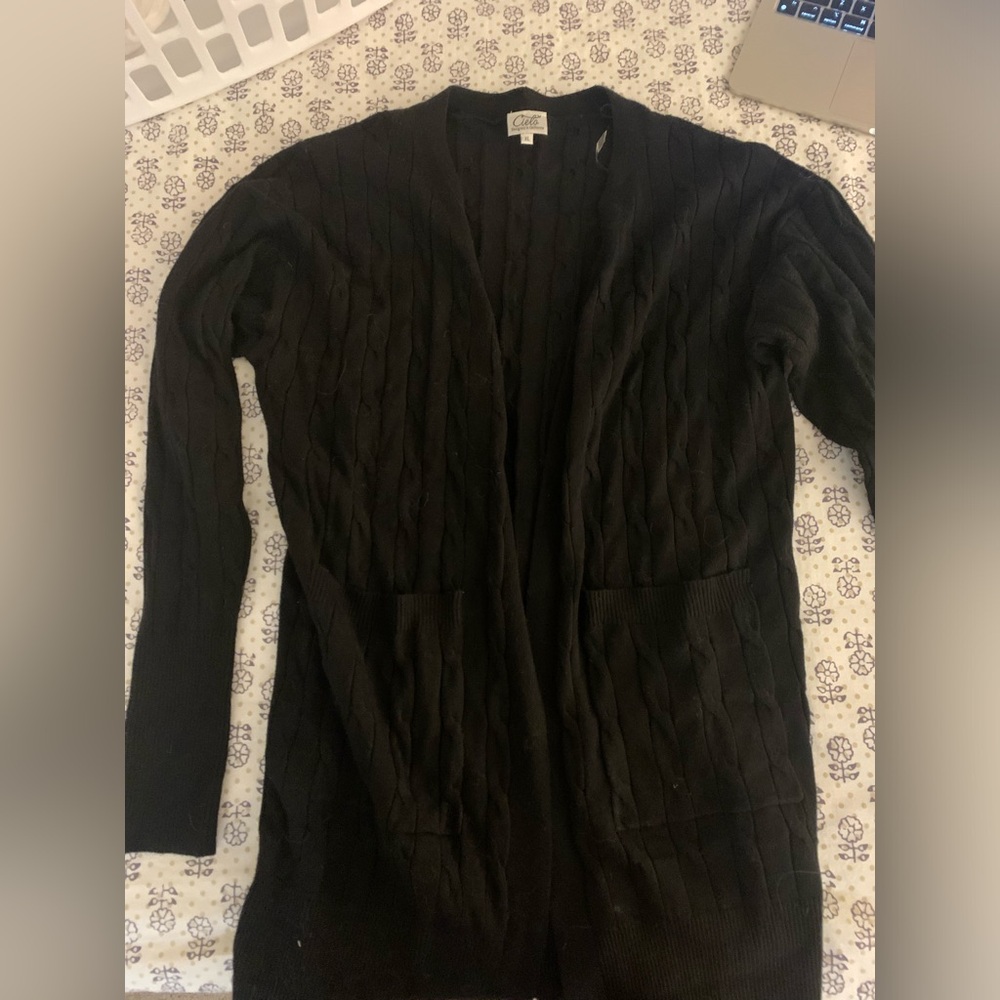 Black cardigan